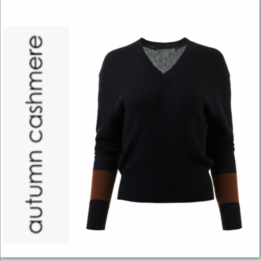 Autumn Cashmere Black and Brown Sweater